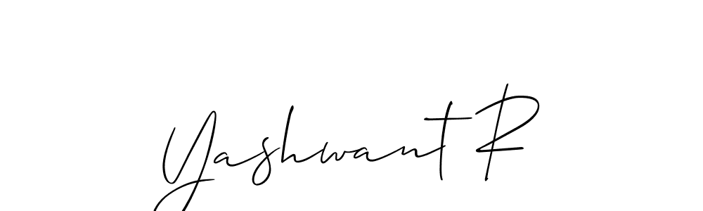 How to make Yashwant R name signature. Use Allison_Script style for creating short signs online. This is the latest handwritten sign. Yashwant R signature style 2 images and pictures png