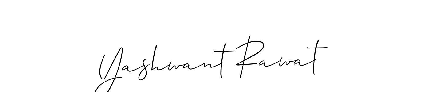 Use a signature maker to create a handwritten signature online. With this signature software, you can design (Allison_Script) your own signature for name Yashwant Rawat. Yashwant Rawat signature style 2 images and pictures png