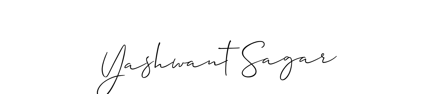 Make a beautiful signature design for name Yashwant Sagar. With this signature (Allison_Script) style, you can create a handwritten signature for free. Yashwant Sagar signature style 2 images and pictures png