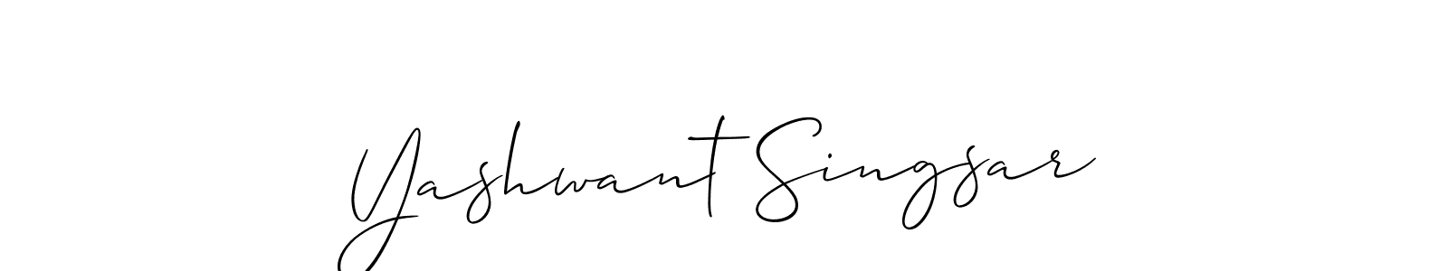 It looks lik you need a new signature style for name Yashwant Singsar. Design unique handwritten (Allison_Script) signature with our free signature maker in just a few clicks. Yashwant Singsar signature style 2 images and pictures png