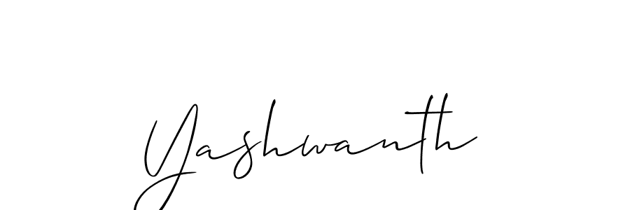 Create a beautiful signature design for name Yashwanth. With this signature (Allison_Script) fonts, you can make a handwritten signature for free. Yashwanth signature style 2 images and pictures png