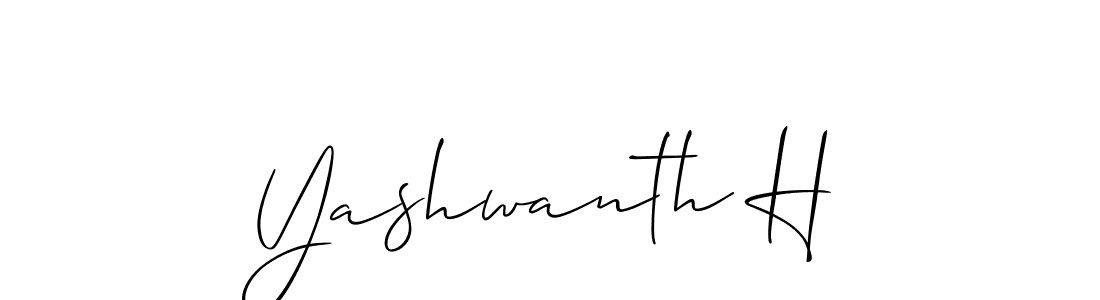 Allison_Script is a professional signature style that is perfect for those who want to add a touch of class to their signature. It is also a great choice for those who want to make their signature more unique. Get Yashwanth H name to fancy signature for free. Yashwanth H signature style 2 images and pictures png