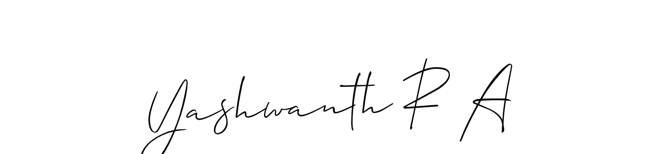 Also we have Yashwanth R A name is the best signature style. Create professional handwritten signature collection using Allison_Script autograph style. Yashwanth R A signature style 2 images and pictures png