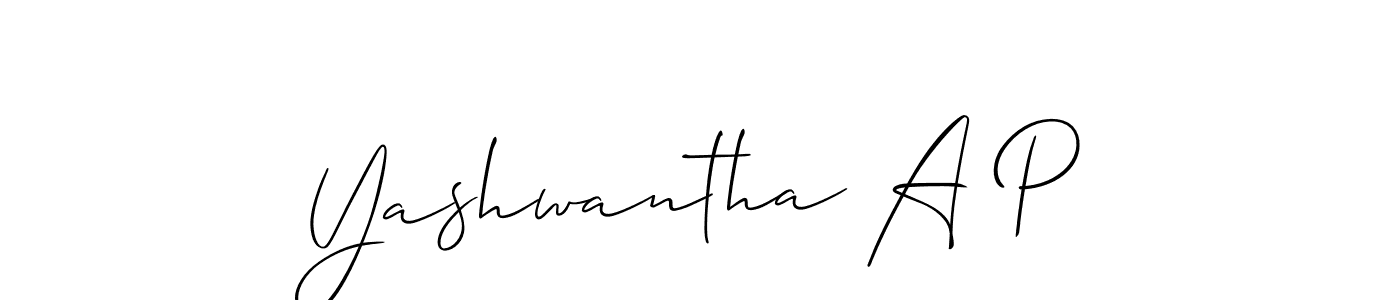 You can use this online signature creator to create a handwritten signature for the name Yashwantha A P. This is the best online autograph maker. Yashwantha A P signature style 2 images and pictures png