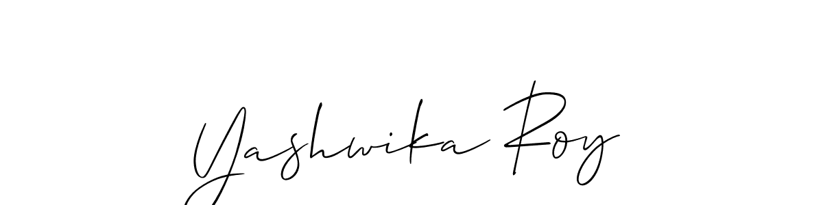 Design your own signature with our free online signature maker. With this signature software, you can create a handwritten (Allison_Script) signature for name Yashwika Roy. Yashwika Roy signature style 2 images and pictures png
