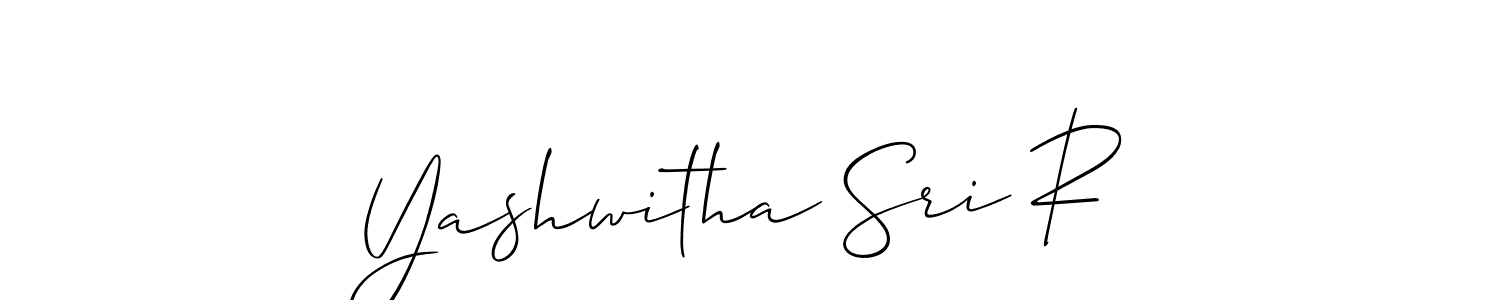 How to make Yashwitha Sri R signature? Allison_Script is a professional autograph style. Create handwritten signature for Yashwitha Sri R name. Yashwitha Sri R signature style 2 images and pictures png