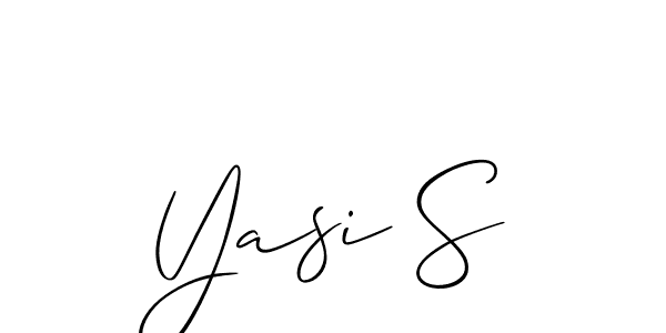 Create a beautiful signature design for name Yasi S. With this signature (Allison_Script) fonts, you can make a handwritten signature for free. Yasi S signature style 2 images and pictures png