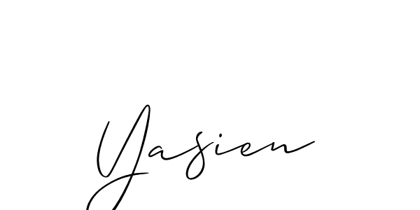 Also You can easily find your signature by using the search form. We will create Yasien name handwritten signature images for you free of cost using Allison_Script sign style. Yasien signature style 2 images and pictures png