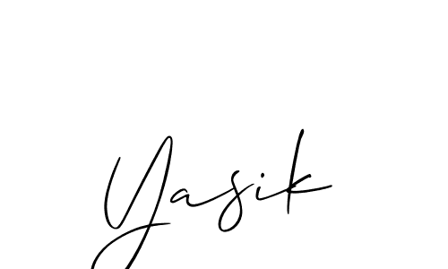 How to make Yasik signature? Allison_Script is a professional autograph style. Create handwritten signature for Yasik name. Yasik signature style 2 images and pictures png
