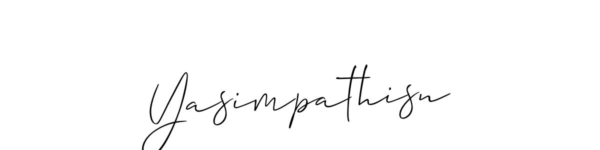 How to make Yasimpathisn signature? Allison_Script is a professional autograph style. Create handwritten signature for Yasimpathisn name. Yasimpathisn signature style 2 images and pictures png