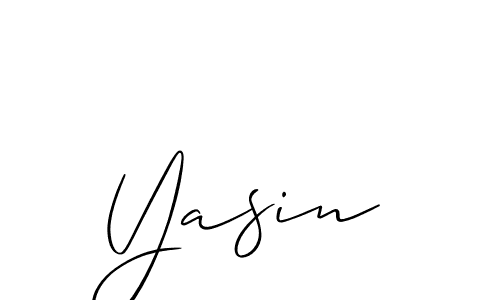 Create a beautiful signature design for name Yasin. With this signature (Allison_Script) fonts, you can make a handwritten signature for free. Yasin signature style 2 images and pictures png