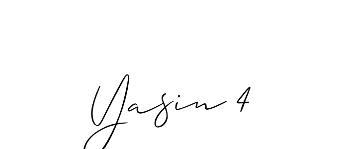 Best and Professional Signature Style for Yasin 4. Allison_Script Best Signature Style Collection. Yasin 4 signature style 2 images and pictures png