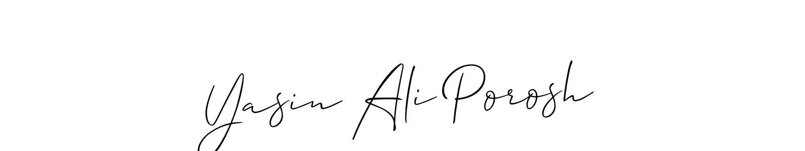 Allison_Script is a professional signature style that is perfect for those who want to add a touch of class to their signature. It is also a great choice for those who want to make their signature more unique. Get Yasin Ali Porosh name to fancy signature for free. Yasin Ali Porosh signature style 2 images and pictures png