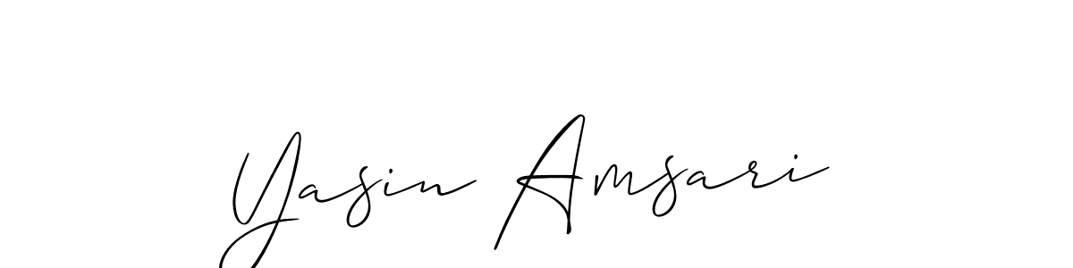 Create a beautiful signature design for name Yasin Amsari. With this signature (Allison_Script) fonts, you can make a handwritten signature for free. Yasin Amsari signature style 2 images and pictures png