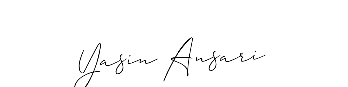 Create a beautiful signature design for name Yasin Ansari. With this signature (Allison_Script) fonts, you can make a handwritten signature for free. Yasin Ansari signature style 2 images and pictures png