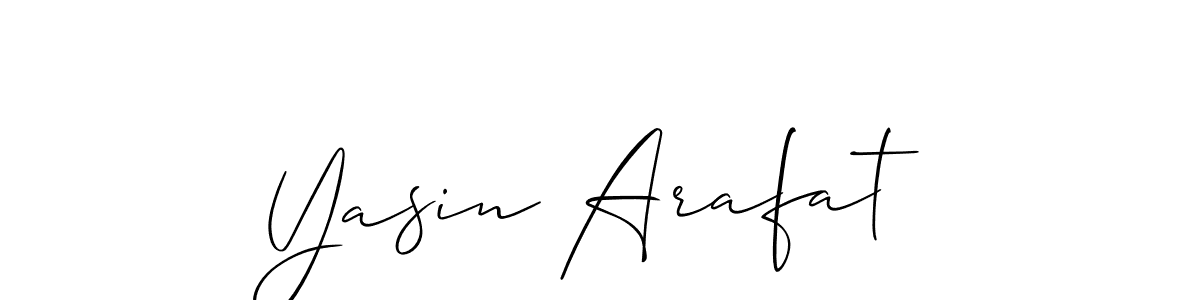 How to make Yasin Arafat name signature. Use Allison_Script style for creating short signs online. This is the latest handwritten sign. Yasin Arafat signature style 2 images and pictures png