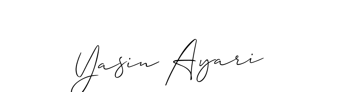 Design your own signature with our free online signature maker. With this signature software, you can create a handwritten (Allison_Script) signature for name Yasin Ayari. Yasin Ayari signature style 2 images and pictures png