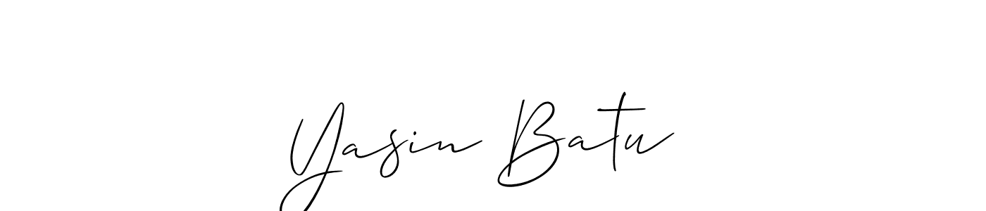 Make a beautiful signature design for name Yasin Batuـل. With this signature (Allison_Script) style, you can create a handwritten signature for free. Yasin Batuـل signature style 2 images and pictures png