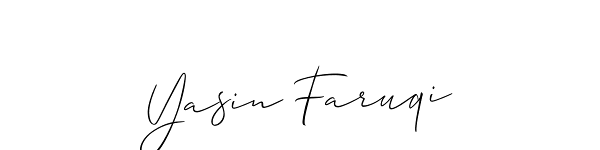 How to Draw Yasin Faruqi signature style? Allison_Script is a latest design signature styles for name Yasin Faruqi. Yasin Faruqi signature style 2 images and pictures png