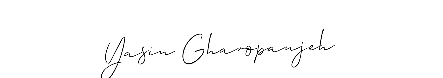 Yasin Ghavopanjeh stylish signature style. Best Handwritten Sign (Allison_Script) for my name. Handwritten Signature Collection Ideas for my name Yasin Ghavopanjeh. Yasin Ghavopanjeh signature style 2 images and pictures png
