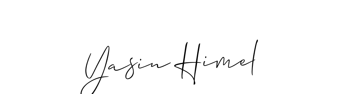 It looks lik you need a new signature style for name Yasin Himel. Design unique handwritten (Allison_Script) signature with our free signature maker in just a few clicks. Yasin Himel signature style 2 images and pictures png