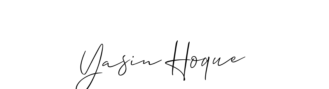 Use a signature maker to create a handwritten signature online. With this signature software, you can design (Allison_Script) your own signature for name Yasin Hoque. Yasin Hoque signature style 2 images and pictures png