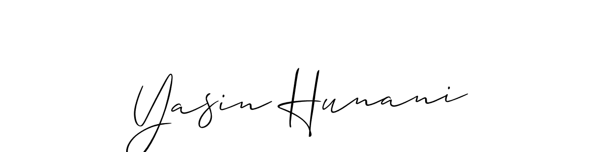 Best and Professional Signature Style for Yasin Hunani. Allison_Script Best Signature Style Collection. Yasin Hunani signature style 2 images and pictures png