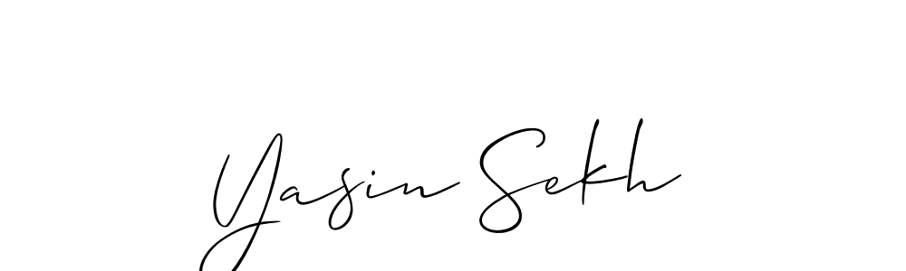 How to make Yasin Sekh signature? Allison_Script is a professional autograph style. Create handwritten signature for Yasin Sekh name. Yasin Sekh signature style 2 images and pictures png