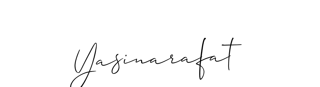 Create a beautiful signature design for name Yasinarafat. With this signature (Allison_Script) fonts, you can make a handwritten signature for free. Yasinarafat signature style 2 images and pictures png