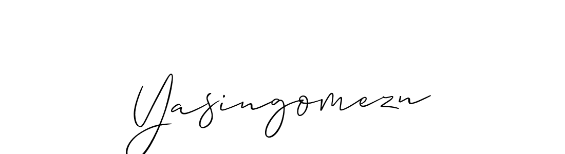 Yasingomezn stylish signature style. Best Handwritten Sign (Allison_Script) for my name. Handwritten Signature Collection Ideas for my name Yasingomezn. Yasingomezn signature style 2 images and pictures png