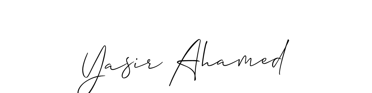 Yasir Ahamed stylish signature style. Best Handwritten Sign (Allison_Script) for my name. Handwritten Signature Collection Ideas for my name Yasir Ahamed. Yasir Ahamed signature style 2 images and pictures png