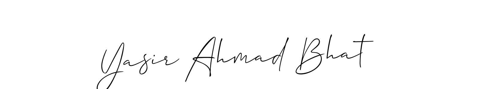 How to make Yasir Ahmad Bhat name signature. Use Allison_Script style for creating short signs online. This is the latest handwritten sign. Yasir Ahmad Bhat signature style 2 images and pictures png