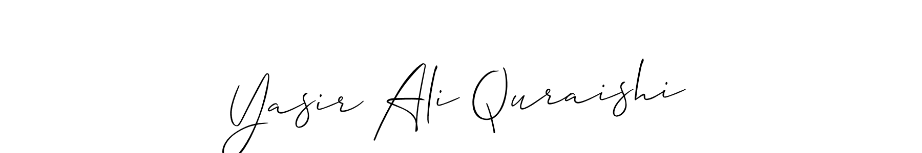 Create a beautiful signature design for name Yasir Ali Quraishi. With this signature (Allison_Script) fonts, you can make a handwritten signature for free. Yasir Ali Quraishi signature style 2 images and pictures png