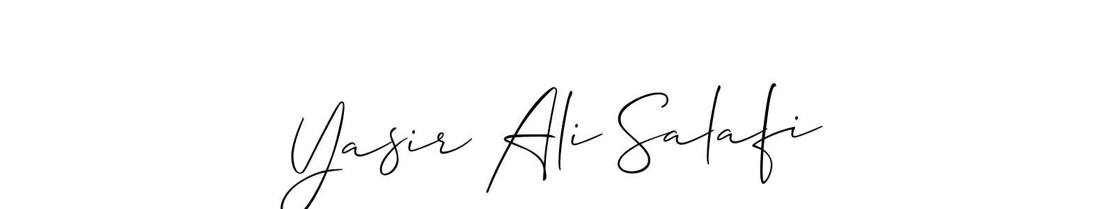 Yasir Ali Salafi stylish signature style. Best Handwritten Sign (Allison_Script) for my name. Handwritten Signature Collection Ideas for my name Yasir Ali Salafi. Yasir Ali Salafi signature style 2 images and pictures png