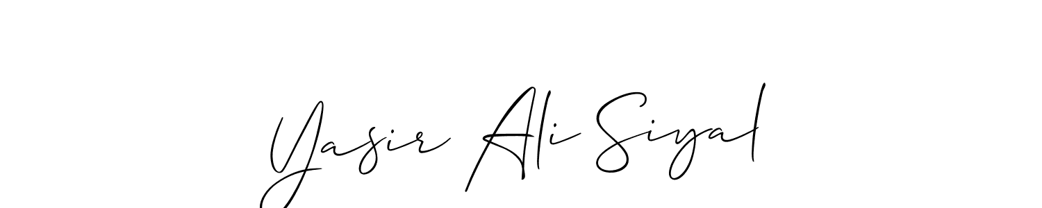 How to make Yasir Ali Siyal signature? Allison_Script is a professional autograph style. Create handwritten signature for Yasir Ali Siyal name. Yasir Ali Siyal signature style 2 images and pictures png