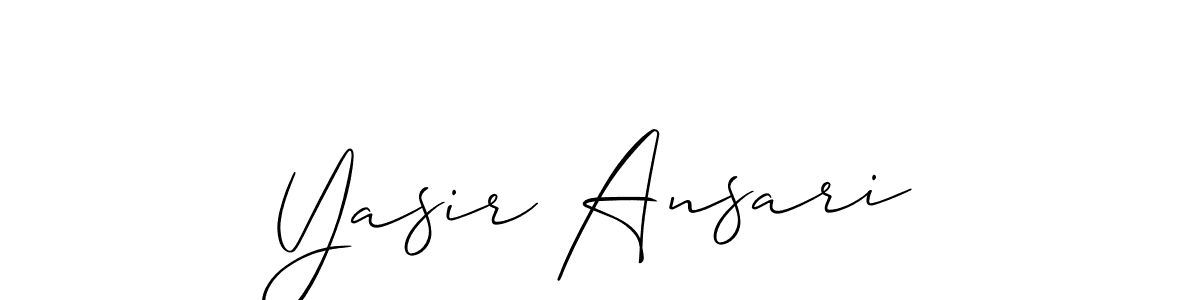 Use a signature maker to create a handwritten signature online. With this signature software, you can design (Allison_Script) your own signature for name Yasir Ansari. Yasir Ansari signature style 2 images and pictures png