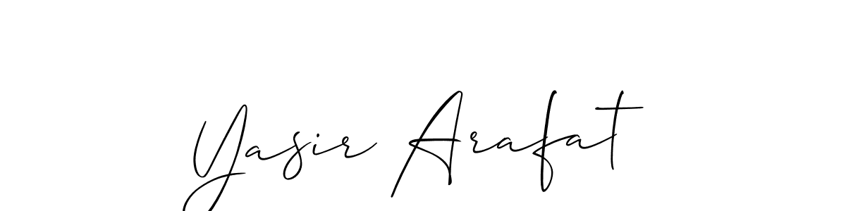 How to make Yasir Arafat signature? Allison_Script is a professional autograph style. Create handwritten signature for Yasir Arafat name. Yasir Arafat signature style 2 images and pictures png