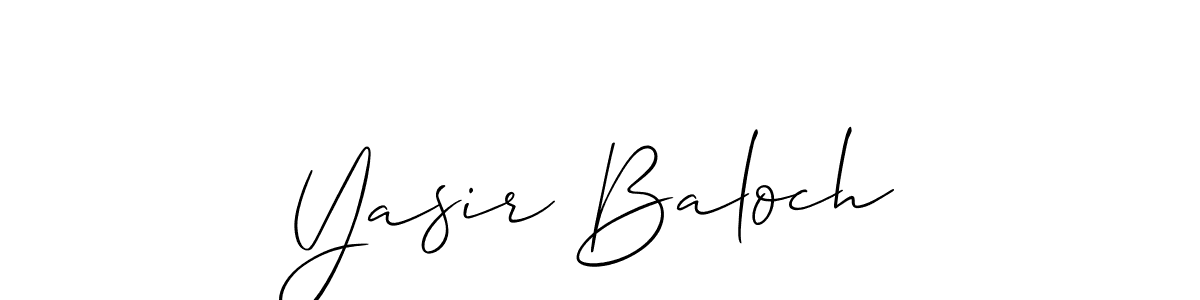 Also we have Yasir Baloch name is the best signature style. Create professional handwritten signature collection using Allison_Script autograph style. Yasir Baloch signature style 2 images and pictures png