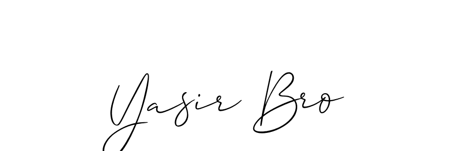 Use a signature maker to create a handwritten signature online. With this signature software, you can design (Allison_Script) your own signature for name Yasir Bro. Yasir Bro signature style 2 images and pictures png