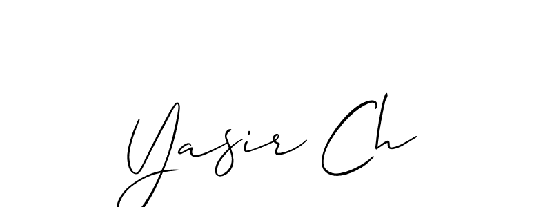 You can use this online signature creator to create a handwritten signature for the name Yasir Ch. This is the best online autograph maker. Yasir Ch signature style 2 images and pictures png