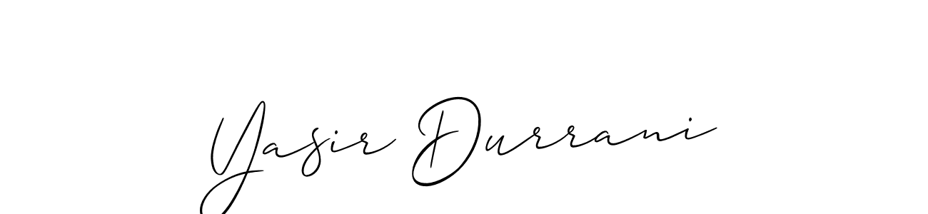 You should practise on your own different ways (Allison_Script) to write your name (Yasir Durrani) in signature. don't let someone else do it for you. Yasir Durrani signature style 2 images and pictures png