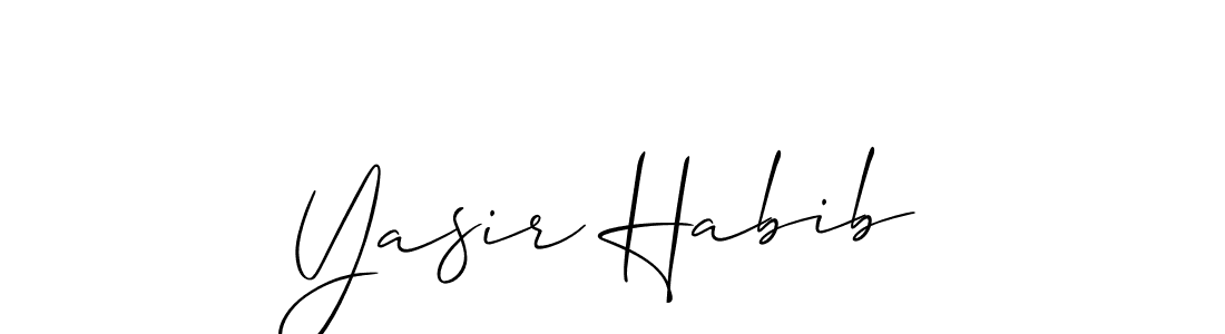 How to make Yasir Habib name signature. Use Allison_Script style for creating short signs online. This is the latest handwritten sign. Yasir Habib signature style 2 images and pictures png