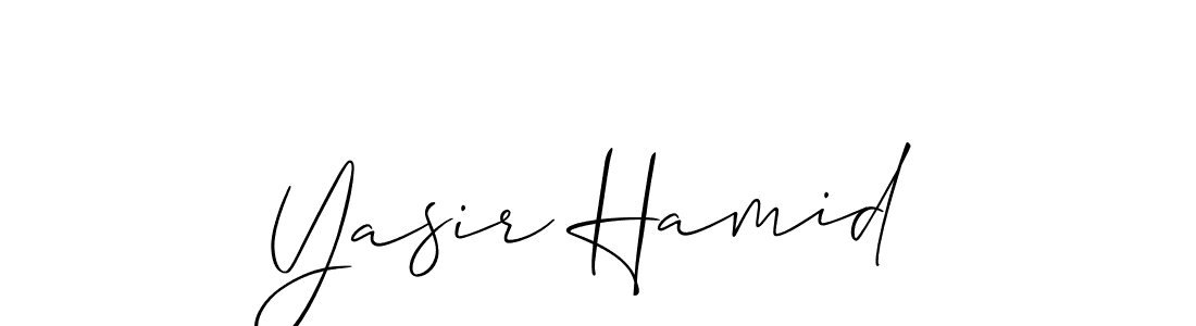 Design your own signature with our free online signature maker. With this signature software, you can create a handwritten (Allison_Script) signature for name Yasir Hamid. Yasir Hamid signature style 2 images and pictures png