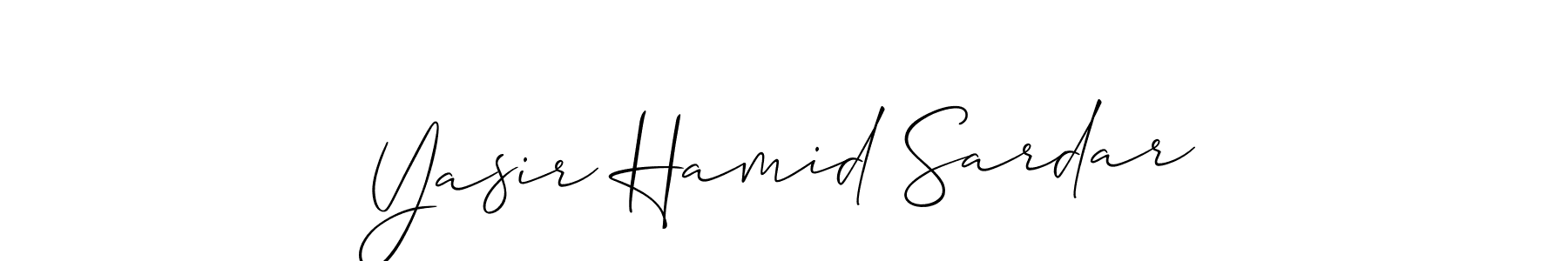 Make a short Yasir Hamid Sardar signature style. Manage your documents anywhere anytime using Allison_Script. Create and add eSignatures, submit forms, share and send files easily. Yasir Hamid Sardar signature style 2 images and pictures png