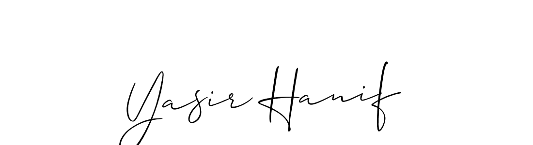 Make a short Yasir Hanif signature style. Manage your documents anywhere anytime using Allison_Script. Create and add eSignatures, submit forms, share and send files easily. Yasir Hanif signature style 2 images and pictures png
