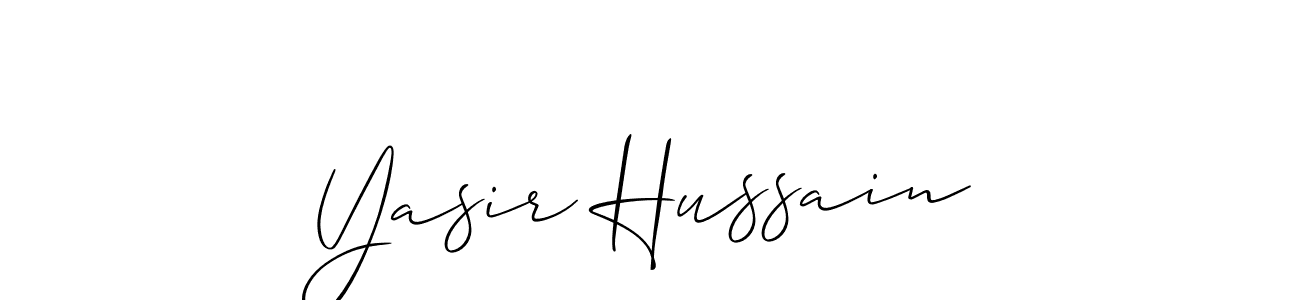 How to make Yasir Hussain signature? Allison_Script is a professional autograph style. Create handwritten signature for Yasir Hussain name. Yasir Hussain signature style 2 images and pictures png