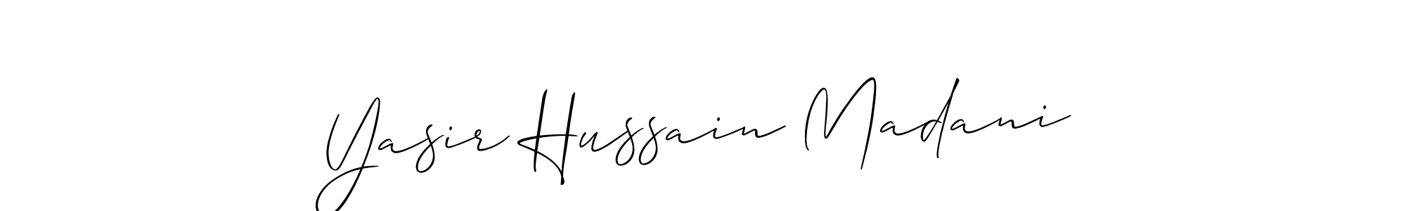 Similarly Allison_Script is the best handwritten signature design. Signature creator online .You can use it as an online autograph creator for name Yasir Hussain Madani. Yasir Hussain Madani signature style 2 images and pictures png