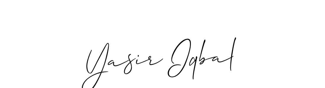 This is the best signature style for the Yasir Iqbal name. Also you like these signature font (Allison_Script). Mix name signature. Yasir Iqbal signature style 2 images and pictures png