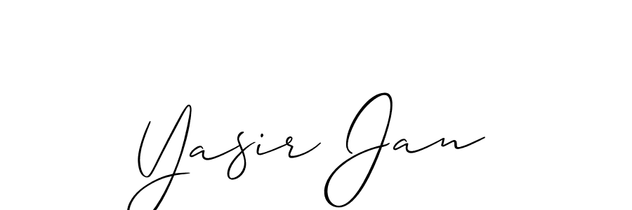 Make a beautiful signature design for name Yasir Jan. With this signature (Allison_Script) style, you can create a handwritten signature for free. Yasir Jan signature style 2 images and pictures png