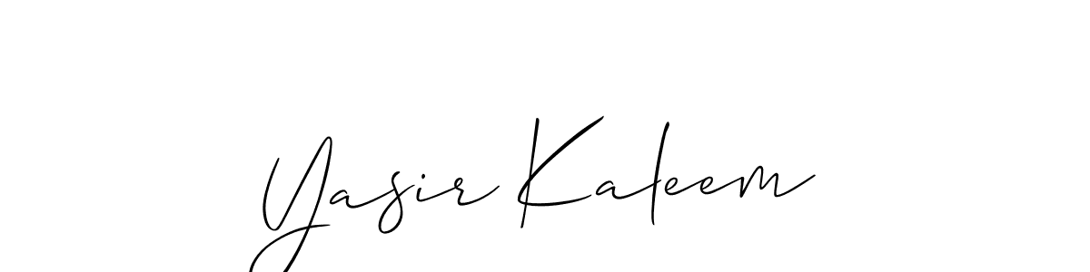 Create a beautiful signature design for name Yasir Kaleem. With this signature (Allison_Script) fonts, you can make a handwritten signature for free. Yasir Kaleem signature style 2 images and pictures png